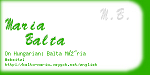 maria balta business card